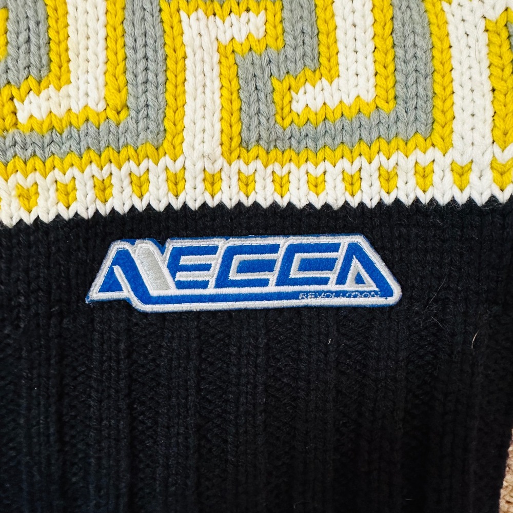 Mecca‎ vintage Mens XL Greek Key Aztec Print Knit Sweater - Picture 9 of 11